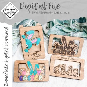 Ostern Geschenk Kartenhalter SVG, Laser SVG, Osterhase svg, Ostern svg, Ostern svg Laser-Dateien, Geschenke für Freunde, Ostergeschenk