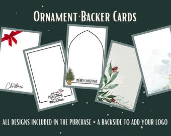 Ornament Display Cards: 4x6 Packaging Template (Digital Download)
