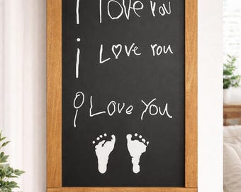 Personalized 3D Wood 'I Love You' Sign | Custom Handwriting Gift