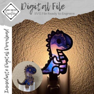 Night Light SVG, Dinosaur light, Dinosaur SVG, Dinosaur Laser Cut File, Nightlight SVG, Dinosaur Laser File, Dinosaur svg laser cut file