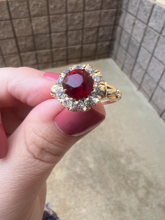 Antique Edwardian Paste Statement Ring - CLASSIC … - image 1