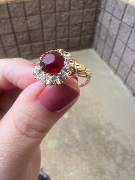 Antique Edwardian Paste Statement Ring - CLASSIC … - image 3