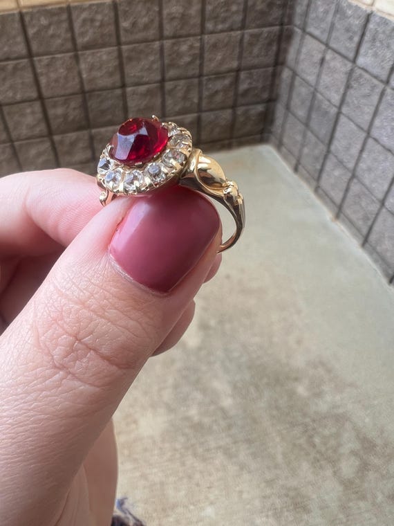 Antique Edwardian Paste Statement Ring - CLASSIC … - image 4