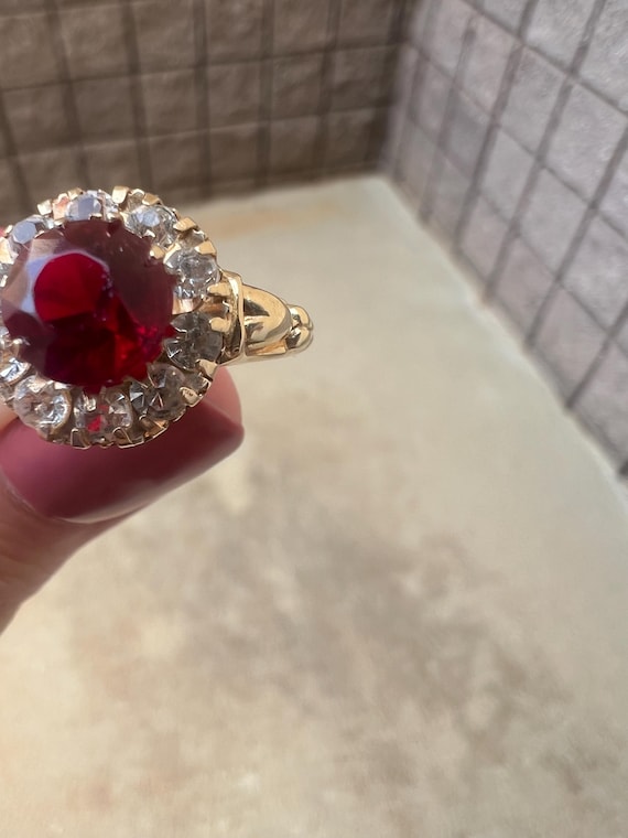 Antique Edwardian Paste Statement Ring - CLASSIC … - image 5