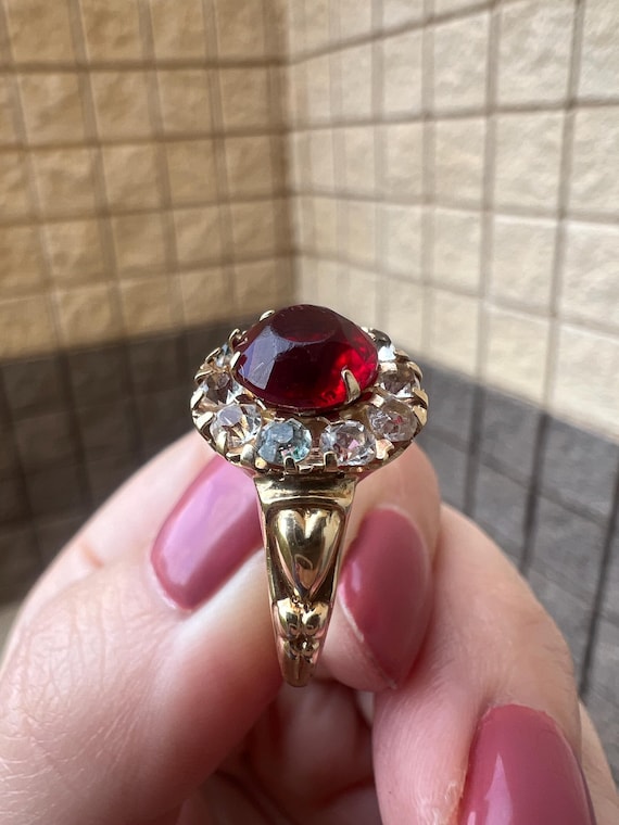 Antique Edwardian Paste Statement Ring - CLASSIC … - image 9