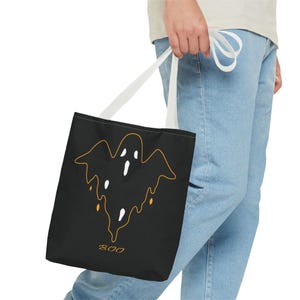 Halloween Ghost Tote Bag: Spooky Trick or Treat Handbag