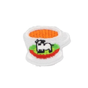 香港ミルクティー、アイロン接着/縫い付けパッチ、バッジ、刺繍、アップリケ、DIY、カスタム刺繍名、ギフト、パーソナライズされたギフト