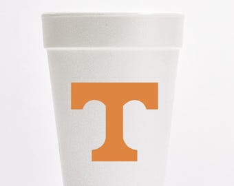 Tennessee Football Tailgate Styroporbecher | Go Vols Gameday Trinkgefäß | Rocky Top Party Tassen | Schwesternschaft Tassen | Brüderlichkeit Tassen