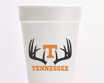 Tennessee Football Tailgate Styroporbecher | Go Vols Gameday Trinkgefäß | Rocky Top Party Tassen | Schwesternschaft Tassen | Brüderlichkeit Tassen