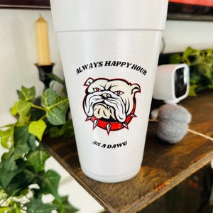 Bicchieri di polistirolo UGA, bicchieri Dawgs, sempre Happy Hour da Dawg!