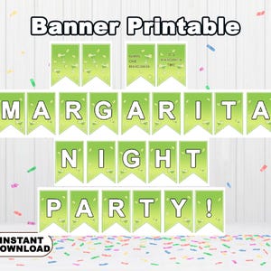 Margarita Night Party Banner Printable, Margaritas Party Banner, Printable Margaritas Night, Instant download