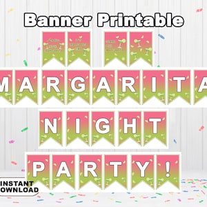 Ladies Margarita Night Party Banner Printable, Margaritas Party Banner, Printable Margaritas Ladies Night, Instant download