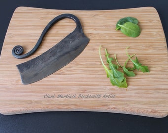 Iron Chive Chopper Blacksmith Kitchen knife  Hand forged knife Iron Chive Chopper  Iron chef