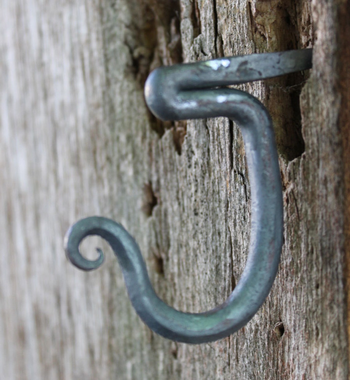 Traditional blacksmith hooks Set of 4 Drive Hooks Etsy