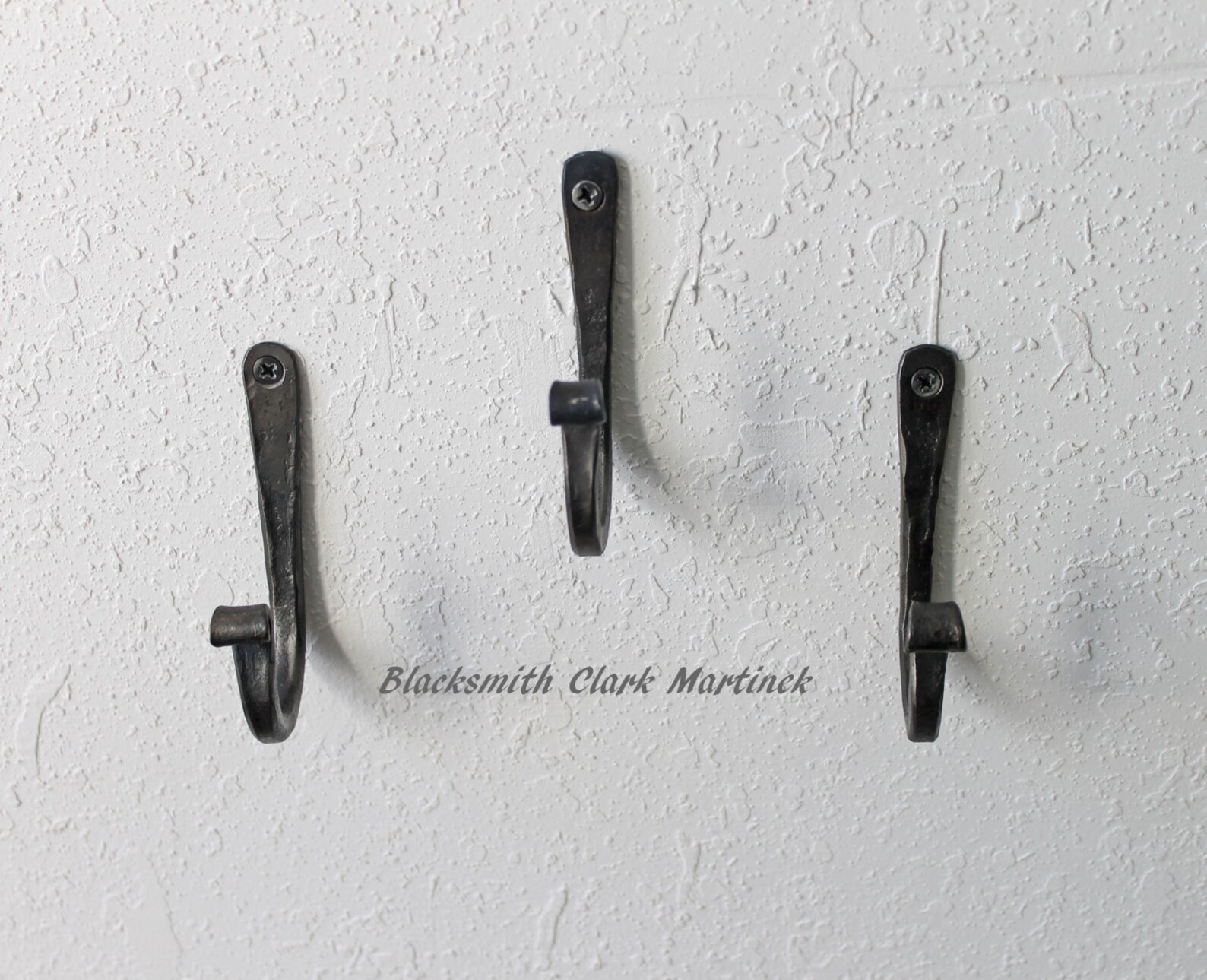 Single Wall Hook Black Metal Hook Blacksmith Hook Wall Etsy