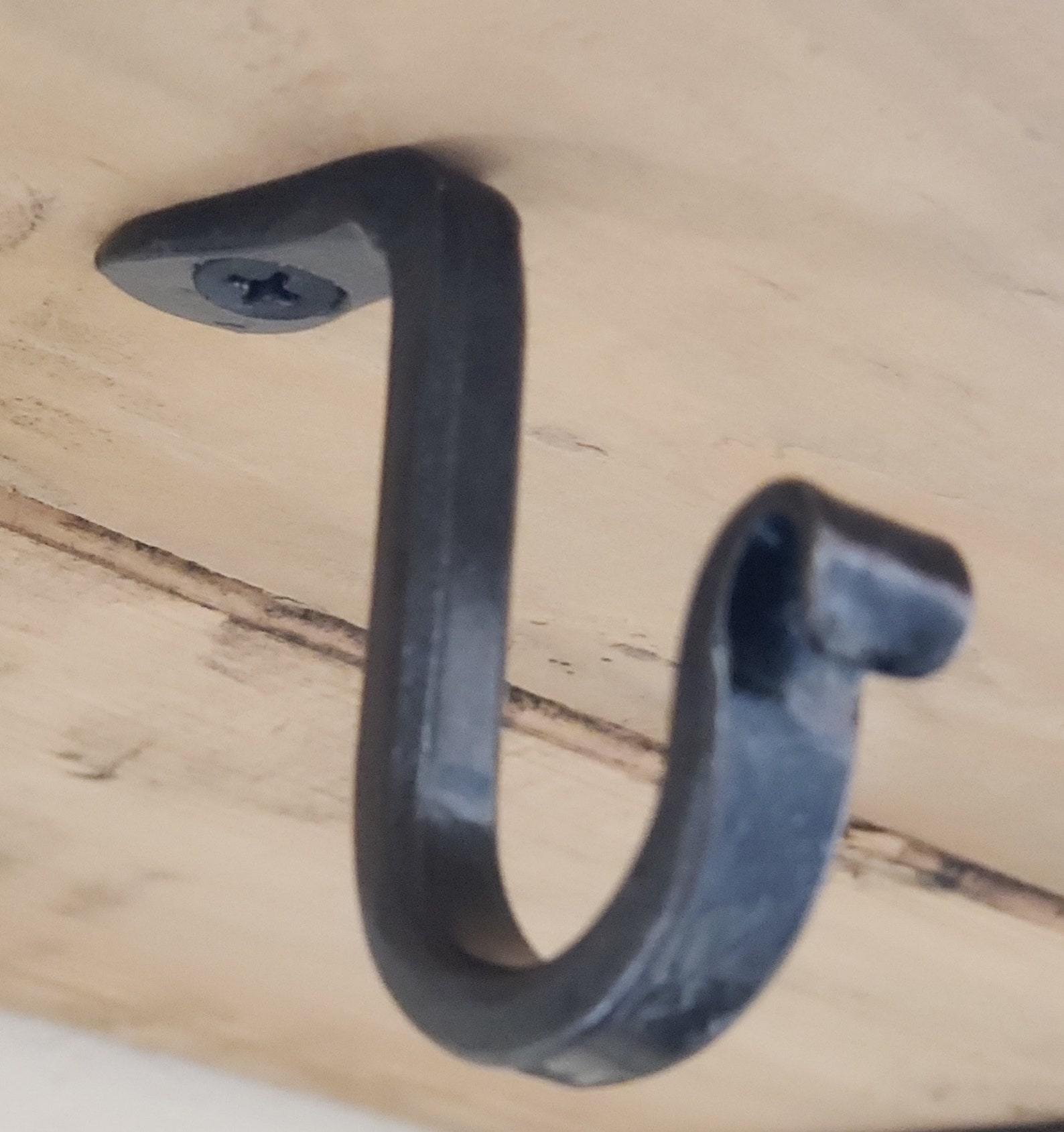 Coffee cup hook Under shelf black metal hook rustic under Etsy