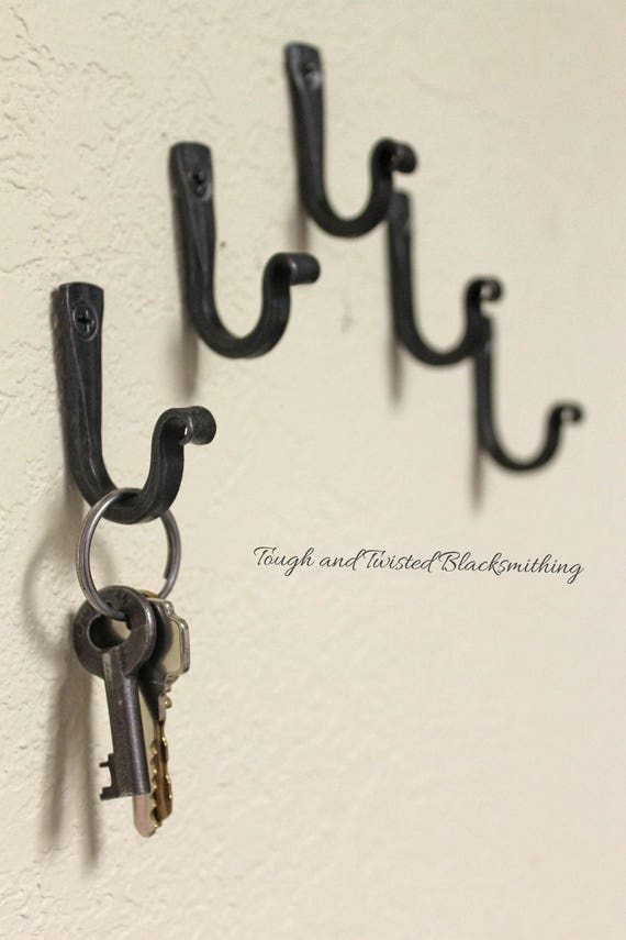 DIY Keyhooks , Small Iron Hooks, Key Hooks, Black Metal Hooks, Steel Hooks,  Blacksmith Made, Craft Room Storage -  Israel