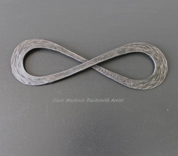 Infinity Symbol Love Knot Iron Anniversary Gift Steel Etsy