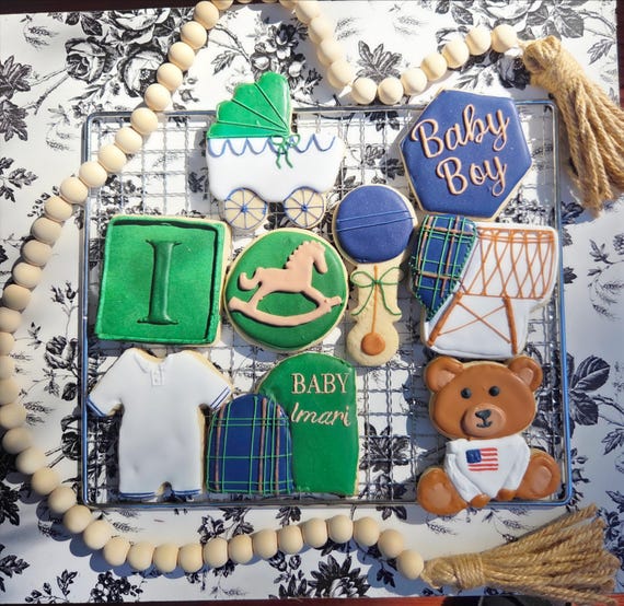 Ralph Lauren Inspired Baby Shower Cookies, Individually Wrapped (1