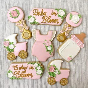 Baby in Bloom Cookies! Several Styles and Custom Colors - Etsy