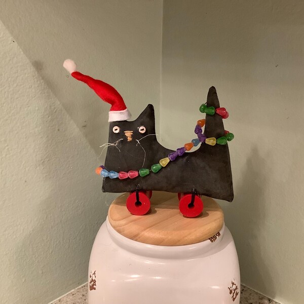 CAT-PRIMITIVE-COUNTRY-Christmas Kitty-Decoration