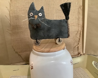 CAT-PRIMITIVE-FOLKART-Larger-Country-Doll-Kitty-Home Decoration-Primitive Style