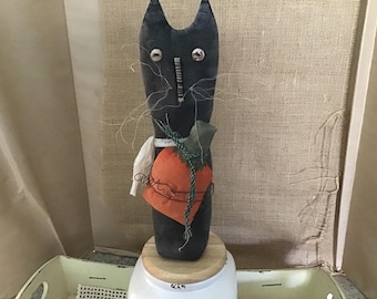 CAT CROCK STUMPY-Halloween-Pumpkin-Shelf Sitter-