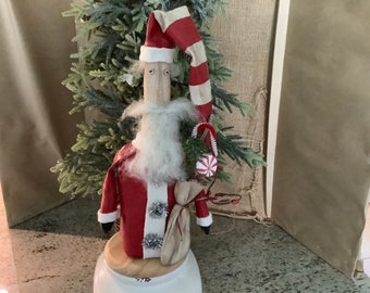 PRIMITIVE /FOLKART SANTA-Shelf Sitter-Christmas-HolidayDecor