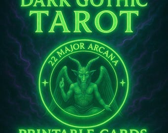 Dark Gothic Tarot – 22 Major Arcana Printable Deck Art