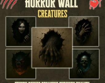 Horror Wall Art Bundle – Gothic Monster & Undead Art Prints – Creepy Digital Download Collection