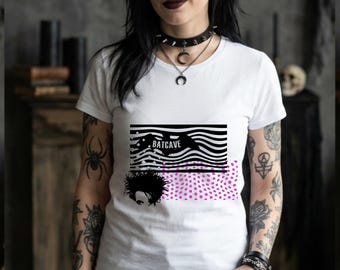 Batcave T-Shirt – Gothic Club Culture Shirt | Dark Wave 80s Tee | Handmade | Organic Cotton | Unisex | Goth Gift