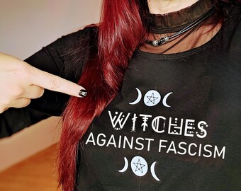 Witches Against Fascism Shirt | statement shirt | Women's Unisex | Sustainable t-shirt gothic style