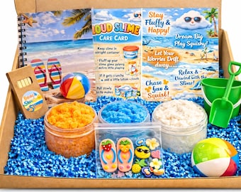 Abbonamento mensile a slime / Attività per bambini / Kit slime nuvola / Scatola di gioco sensoriale / Regalo mensile per bambini / Scatola creativa / Scatola a sorpresa per bambini