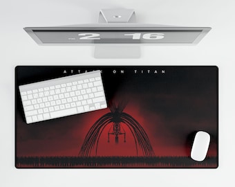 Eren Jaeger Attack on Titan Desk Mat Anti - Slip Gaming Mousepad