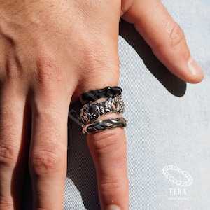 Grunge Sterling Silver Ring - Etsy Grunge Sterling Silver Ring - Etsy