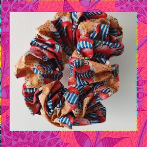 African wax ankara print scrunchie