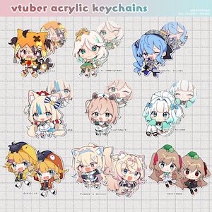 vtuber hololive / indie (dokibird, mint, nimi, neurosama, saba) | 2 inch charms
