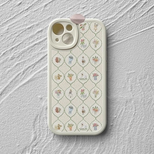 Vintage Blumengarten iPhone Hülle, Elegante Botanische Kunst Natur Geschenk Leder Handyhülle iPhone 16 15 14 13 12 11 X 8 Pro Max Plus Mini XR