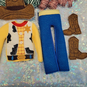 Doll 12&quot; or Elf Clothes-  Cowboy