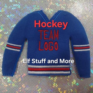 Doll 12" or Elf Clothes - Hockey Jersey - you pick team