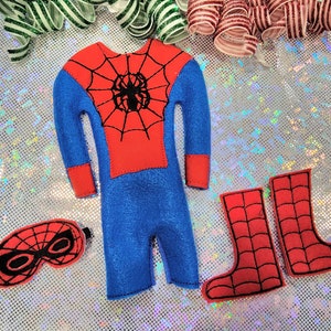 Doll 12" or Elf Clothes Spidey Man Outfit with Mask