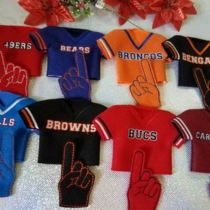 Doll 12" or Elf Clothes - Football Jersey - you pick team