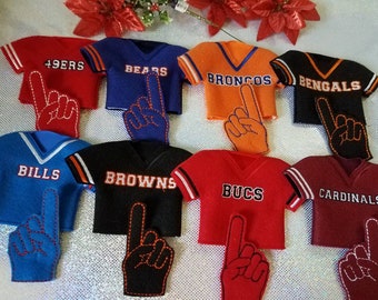 Doll 12" or Elf Clothes - Football Jersey - you pick team