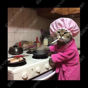 Funny Housewife Cat png, Vintage Cat png, Gen Z Joke png, Stupid Brainrot Gift, Cat Lover Gift, Funny Kitty png, Cool Cat png