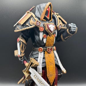 3D Printed Warcraft Paladin | Tier 2 Judgement Armor | Hand-Painted 10&quot; Figurine | PLA Model | WoW Collector Gift