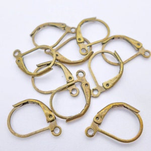 Antiqued Bronze Lever Back Earring Hooks Wires Jewelry Parts Jewelry Making Supplies