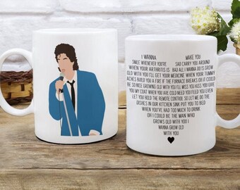 Wedding Singer Movie Fan Merch Song Quote Grow Old With You Adam Sandler Funny Gift Mug
