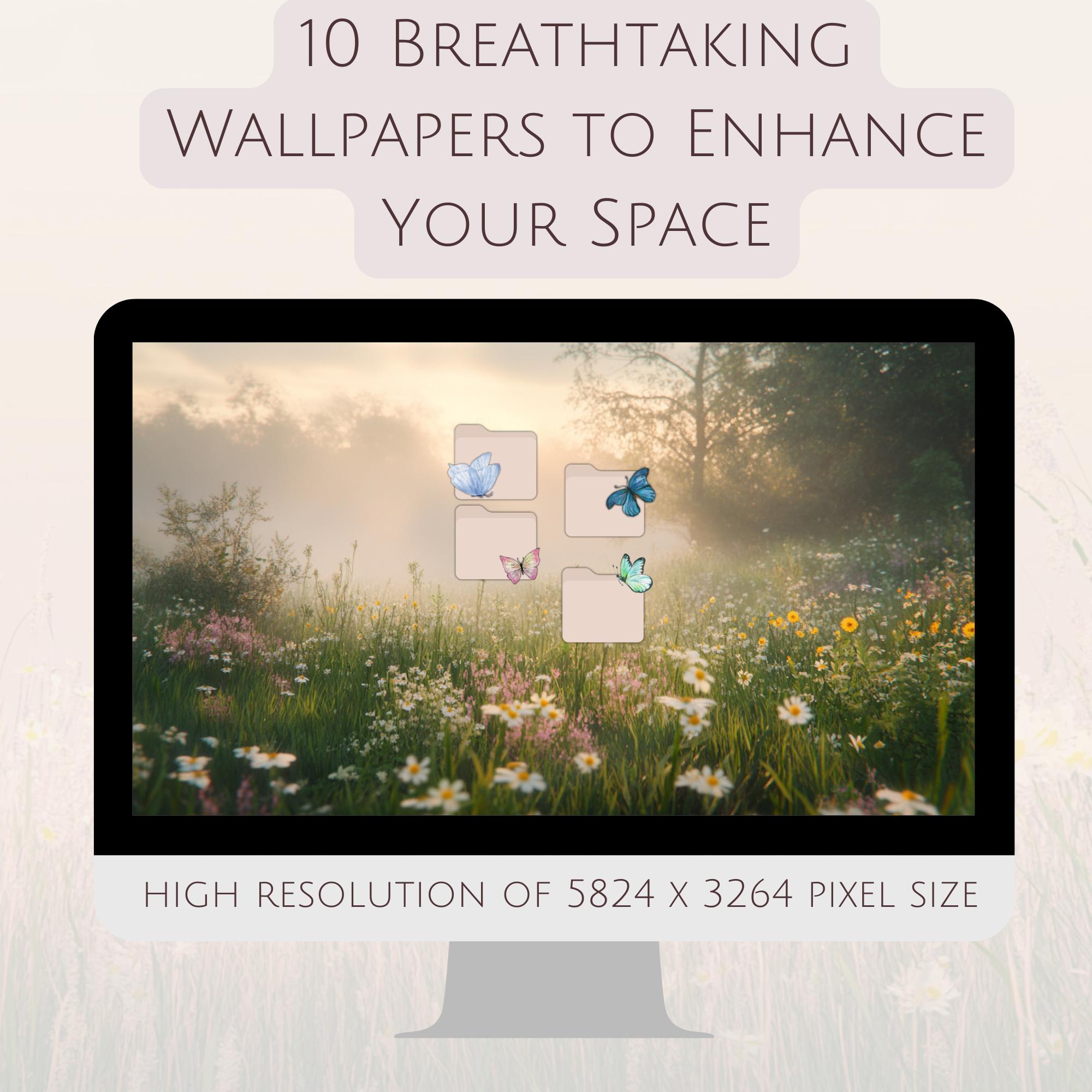 Botanical Desktop Icons and Wallpapers - Etsy
