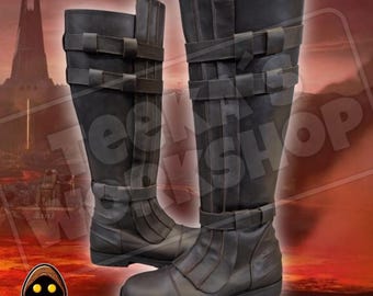Anakin Skywalker Jedi-laarzen | Handgemaakte leren kostuumlaarzen | Premium cosplay Star Wars-schoenen