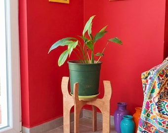 ミッドセンチュリーモダン プラントスタンド、室内用植木鉢ライザー、室内用プラントスタンド、木製ホームデコレーション、室内用植木鉢ライザー